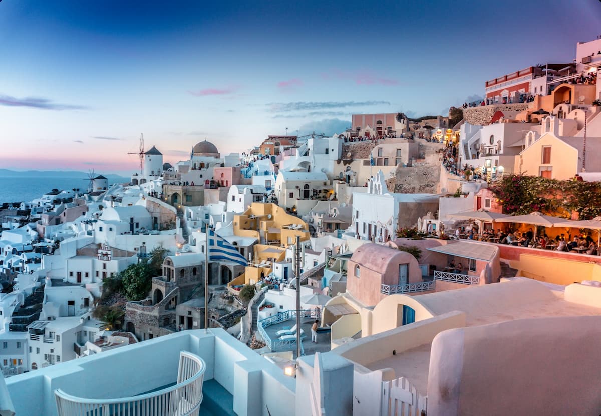 Santorini sunset view